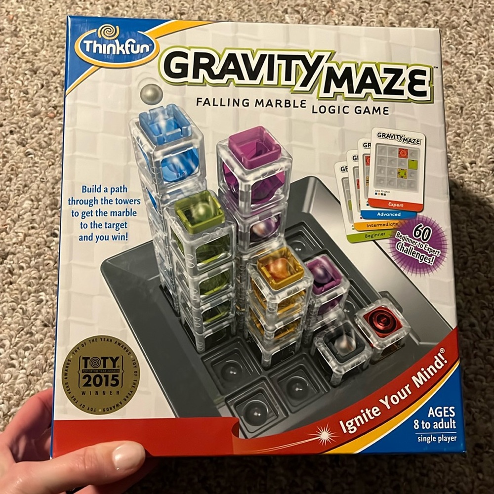 Gravity maze falling marble logic game